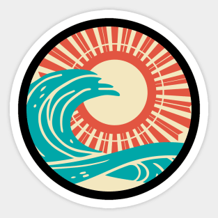 A Cute Minimal Art Of Beach Bum For Summer Lovers Sticker